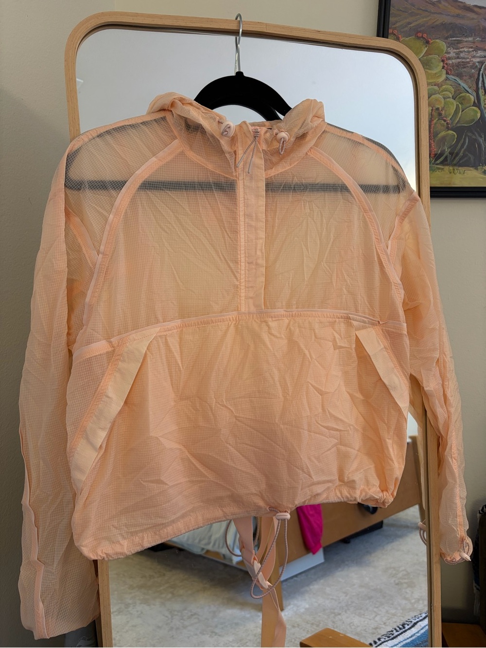 Outdoor Voices Lightweight Peach Windbreaker Hoodie S